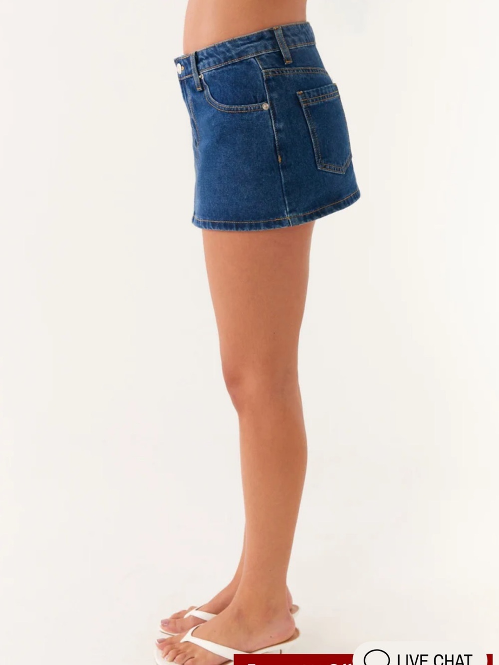 Peppermayo Maysa Low Rise Mini Skirt in Dark Blue Size 8 - Picture 2 of 7
